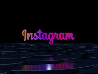 le mot instagram s'illumine dans le noir